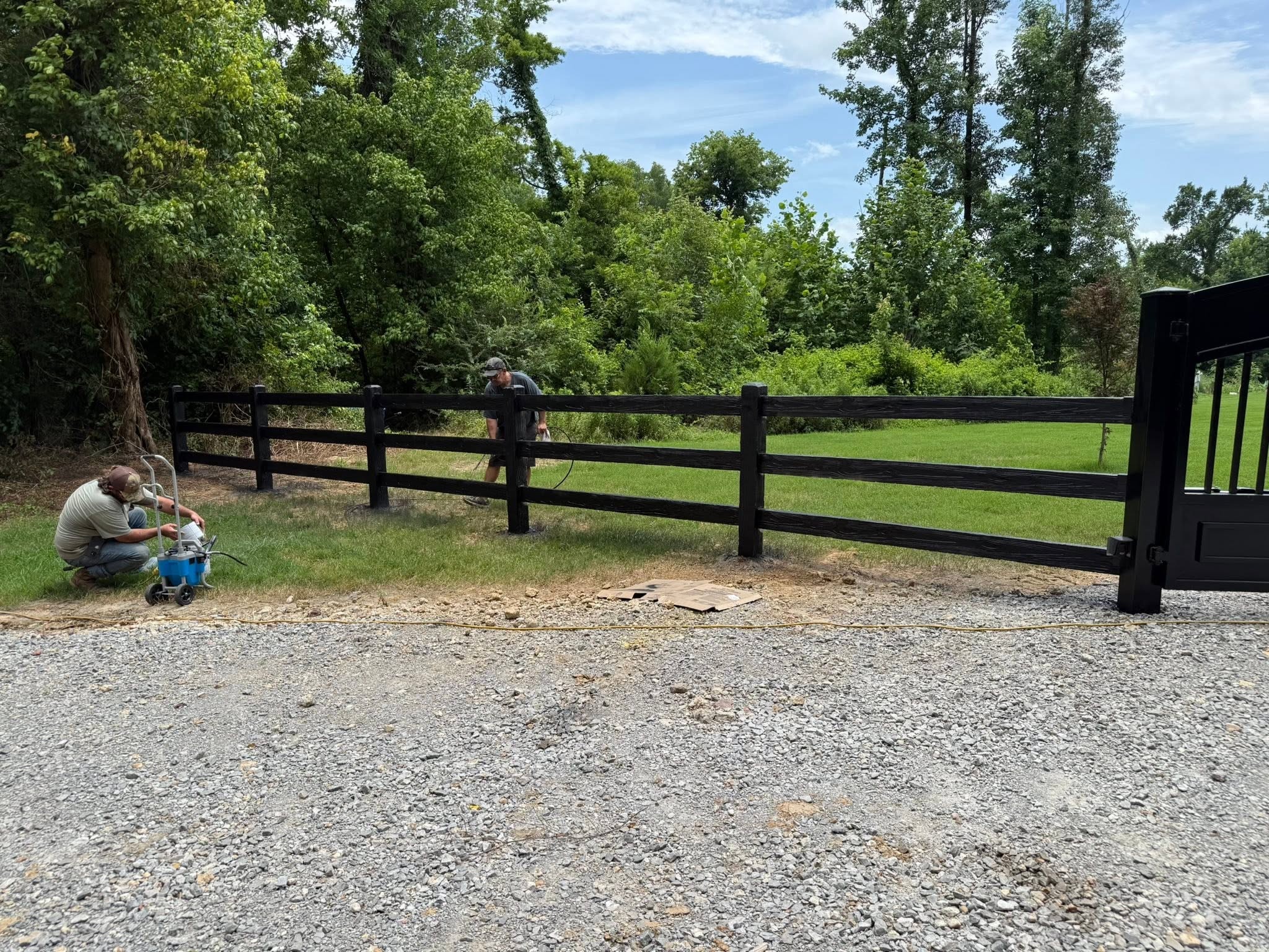 3 Rail Woodcrete Ranch Fence